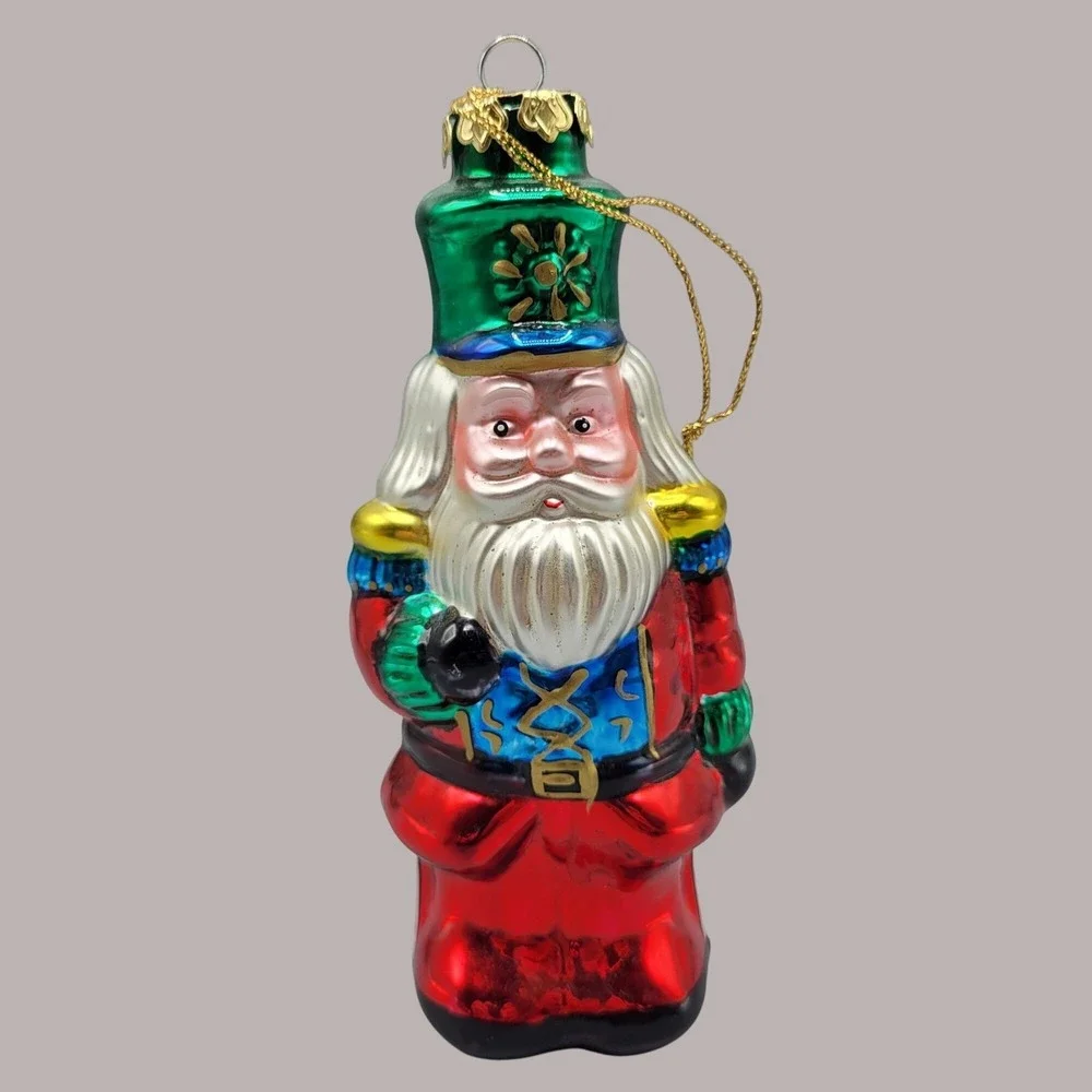 Vintage Nutcracker Glass Christmas Ornament Holiday Tree Taiwan